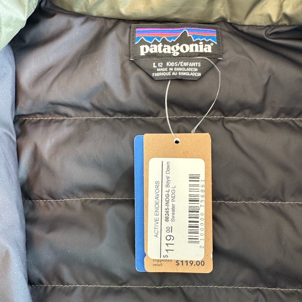 Patagonia Boys' Black Down Sweater